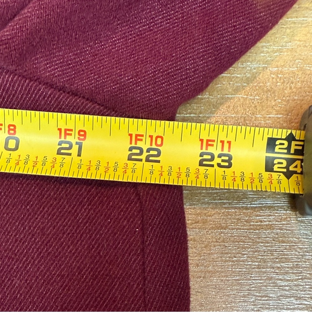 Torrid Women's Hooded Peacoat Size 0 (Large) Coat‎ Maroon Full Zip - Picture 8 of 9